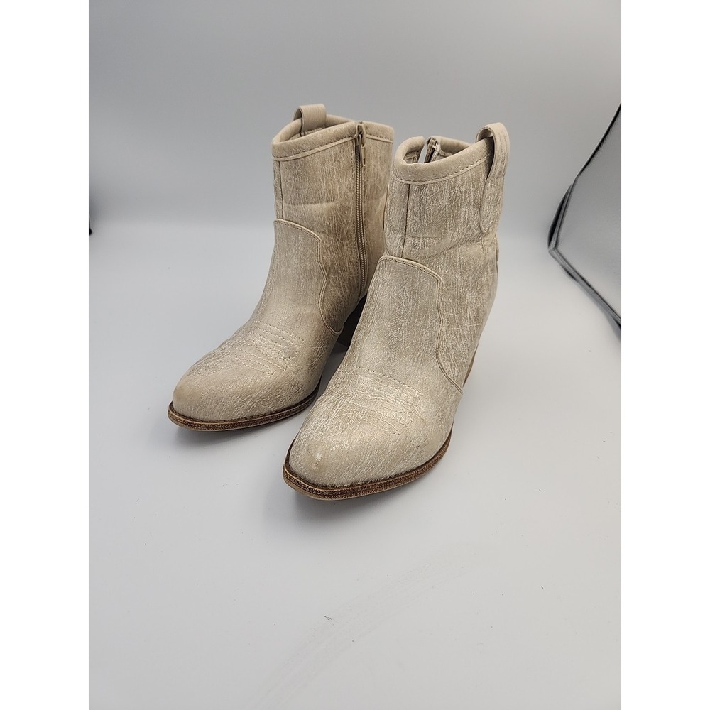 Dirty‎ Laundry Unite Cowboy Booties Natural Metallic Color Size 7 MSRP $69.99